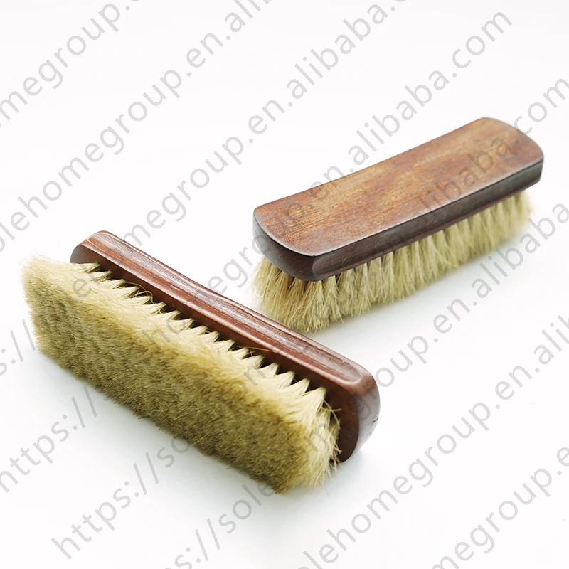 Luxury Horse Hair Shoe Shine Brush Set Large Size PP Material with Luxury Hand Design Long Pig Hair Cleaner for Suede Washing