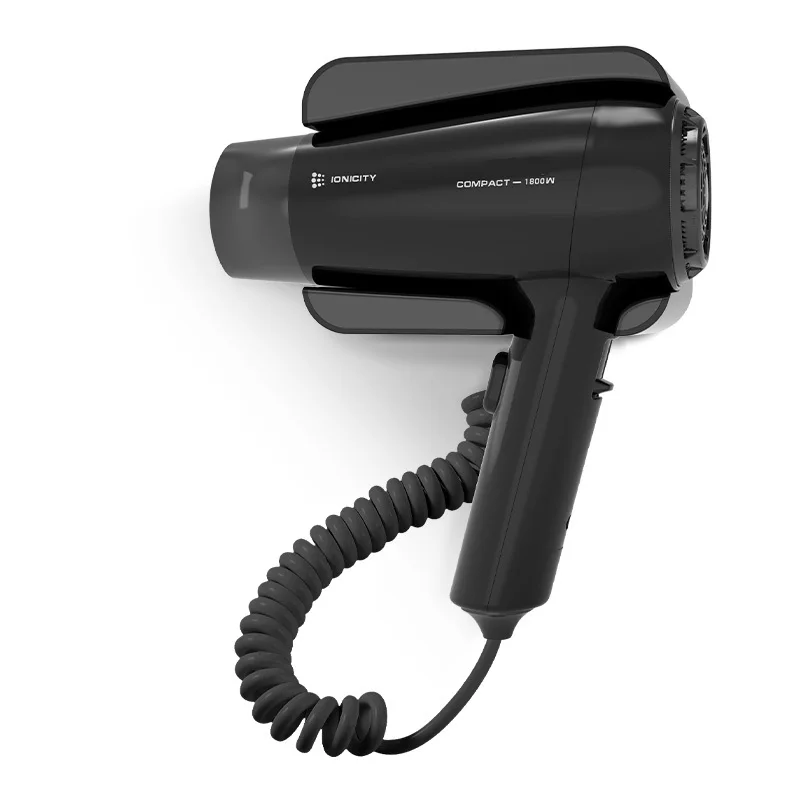 Wall mounted ABS plastic white black 1800W negative ion very power hair dryer for hotel rpm