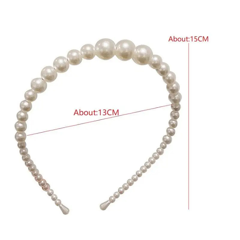 Oem Factory Designer Pearl Headbands For Women Artificial Pearl Lady Headband Headdress Girl Exquisite Intersect Hair Tie Curved