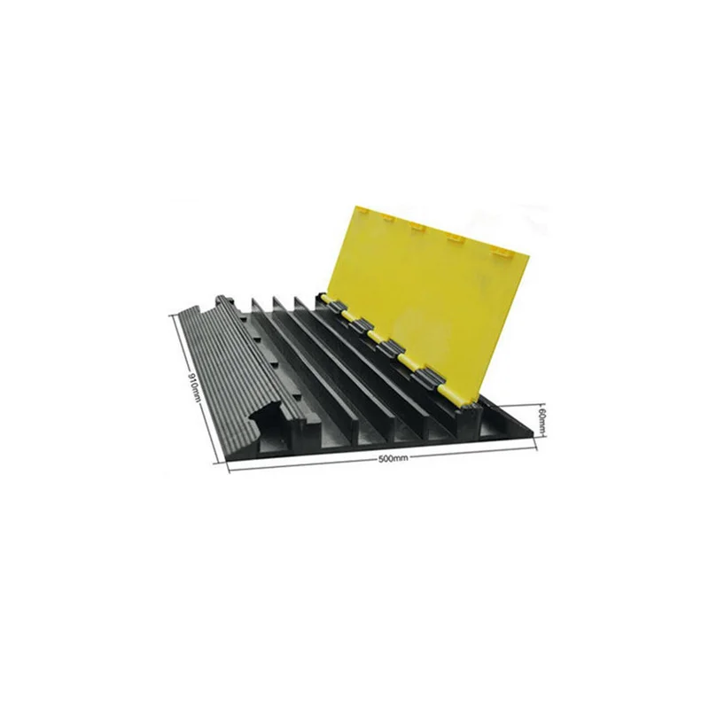 4 channel rubber flexible cable protector ramp