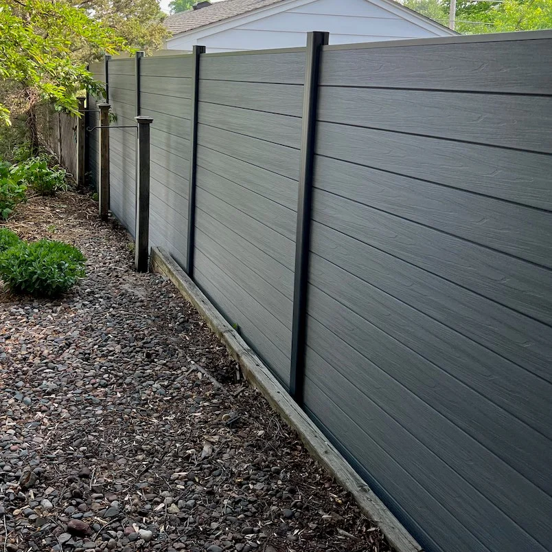 Promotion  New Arrival decorative wood plastic composite fence panels plastic wood timber composite garden wpc fencing