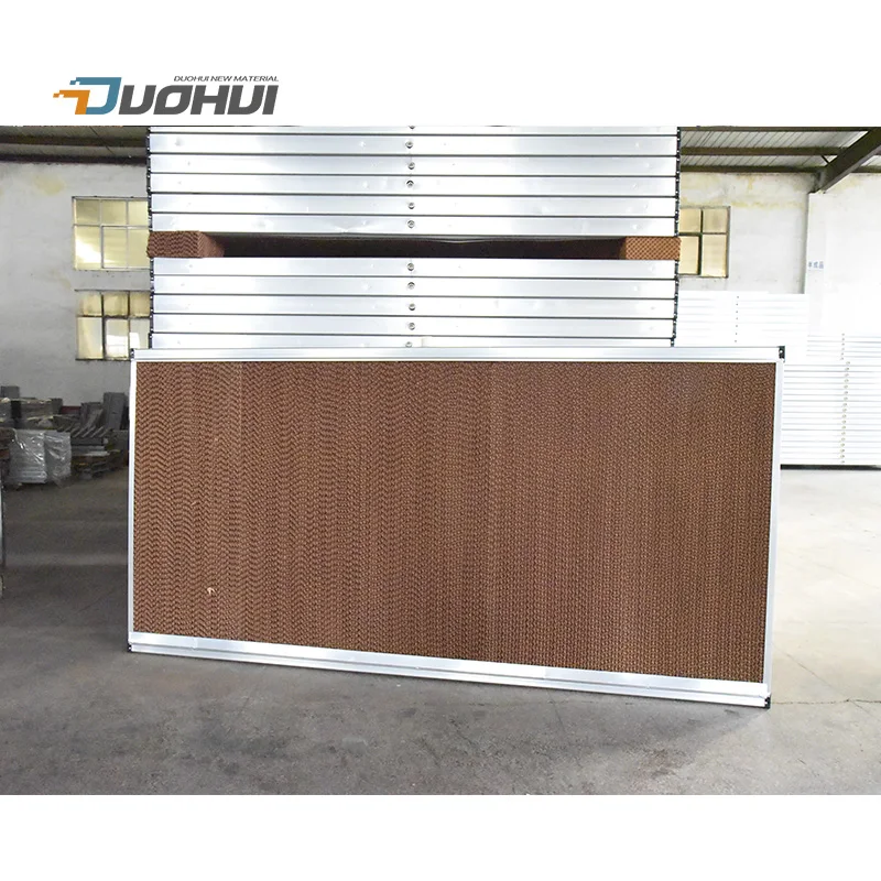 Poultry farm cooling pad wall cooling system wet curtain evaporative plate cooling pad