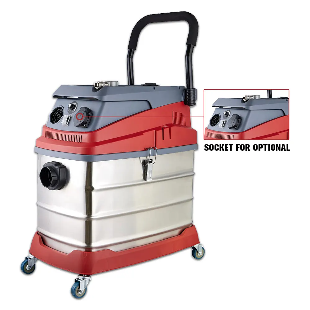 1400/1600W 50L industrial vacuum cleaner in SS tank with pneumatic connector and  cyclone water filter clean equipment for car