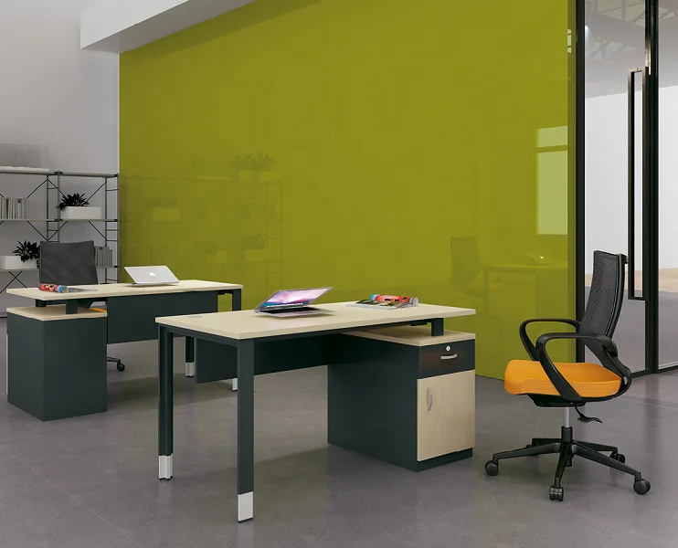 Modular 3 person Computer wooden Triangle Office Furniture work station workstation pc working desk tables and chair set