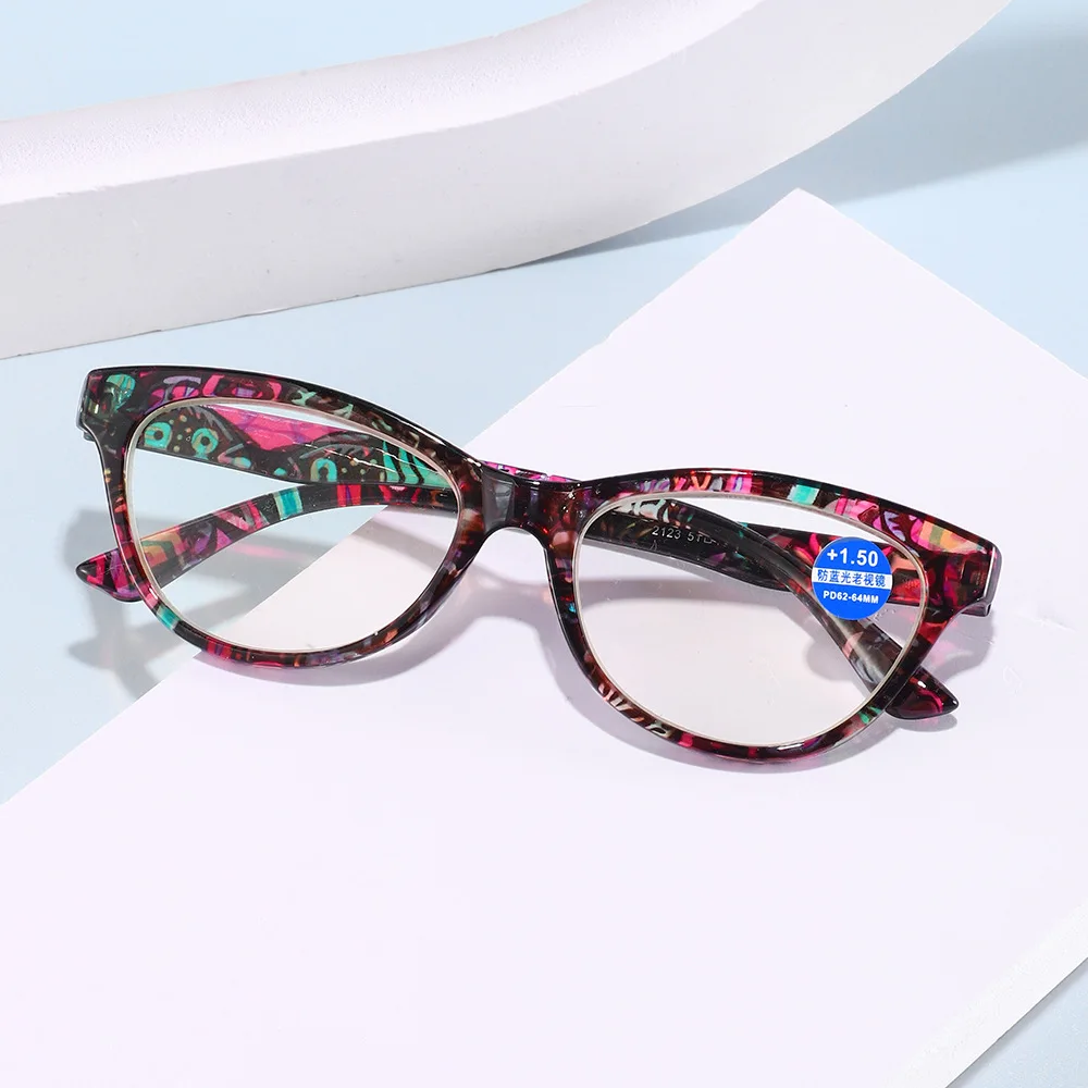 Модные Цветные горячие продажи женские очки для чтения Cateye очки с защитой от синего света с заводским логотипом