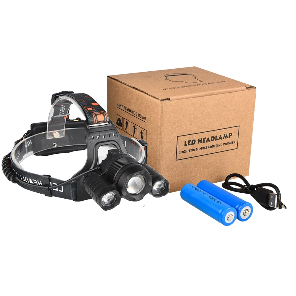 DAINING Zoom USB Rechargeable Head Lamp T6 18650  Waterproof Head Lamp Hunting Head Flashlight Headlamps