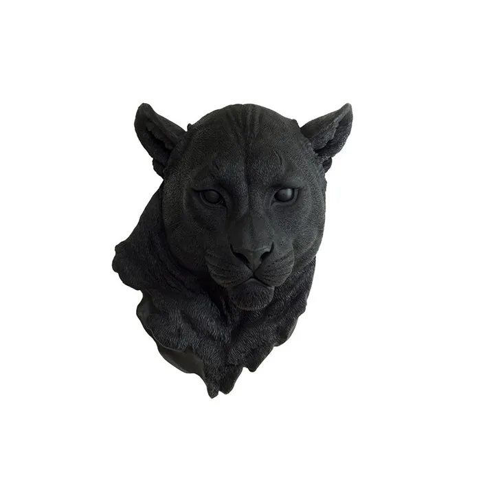 Faux Mountain Lion Head Custom Color Fake Animal Wall Decorative Resin Mounted Replica Taxidermy Art Mount