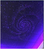 custom color nebula shooting star Plastic fiber optic star tile for home roof and hotel ceiling interior decoration