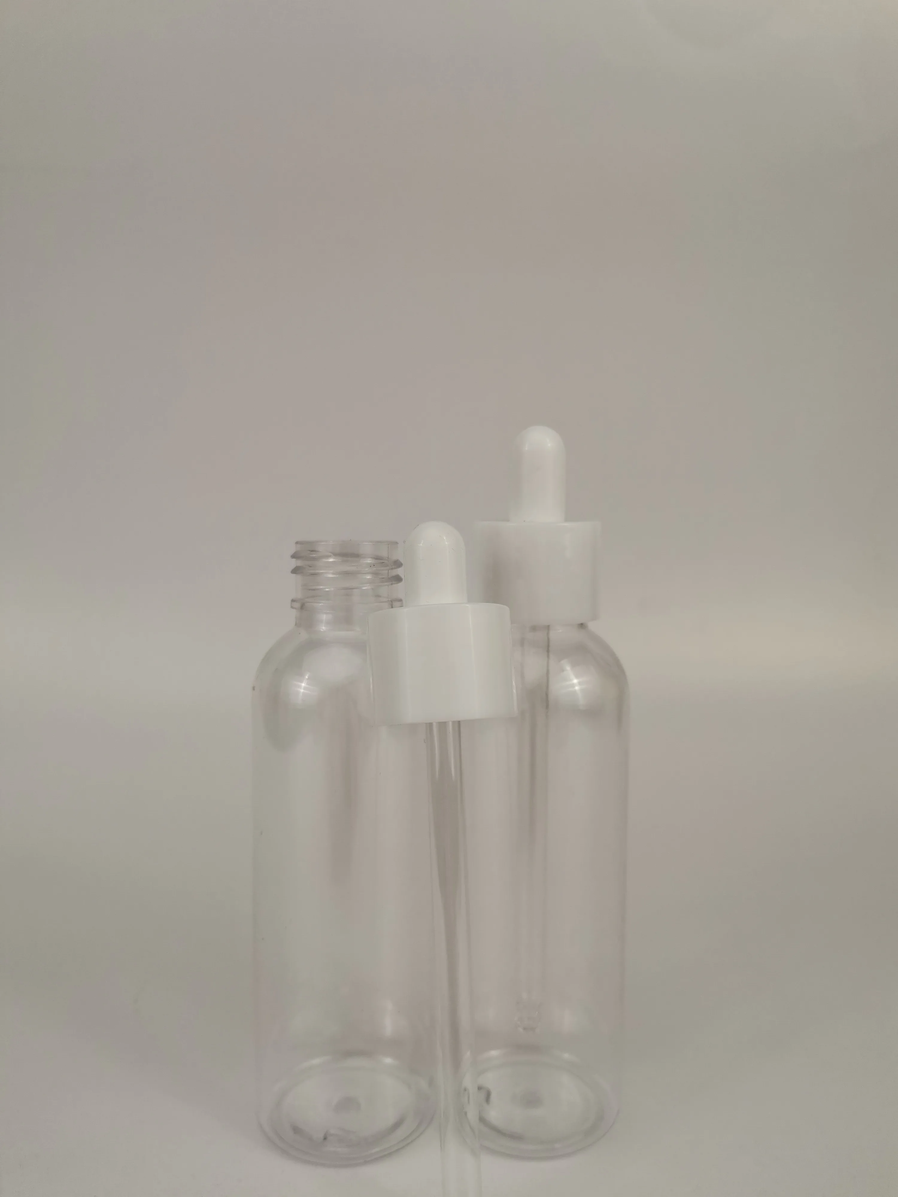 Factory  120 g 120 ml 4 oz transparent pink dropper bottle skin care cosmetic empty packaging pet plastic container for serum