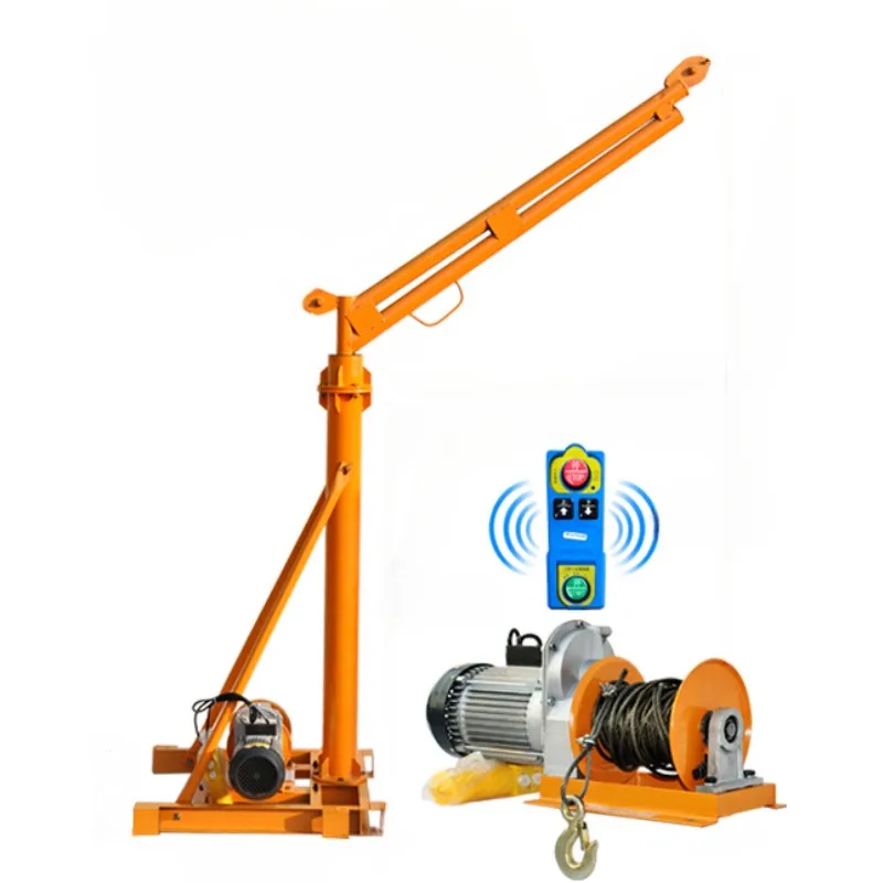 Hot selling household small 220V motor decoration loading wireless remote control lifting crane