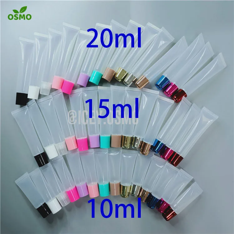 Osmo оптовая продажа 15 мл тонкий длинный пустой блеск для губ Сжимаемый бальзам с индивидуальным