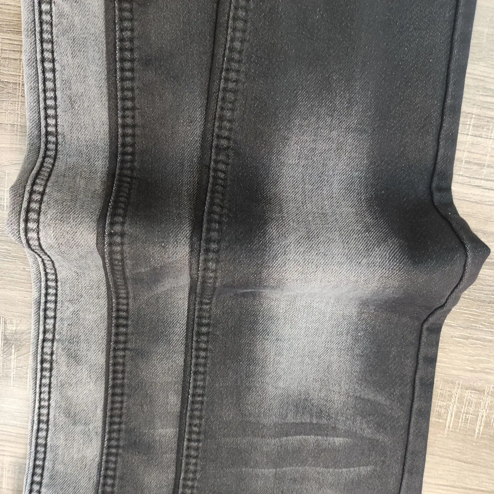 Materials 75% cotton  9 OZ   Denim with towel bottom  black  denim fabric jeans