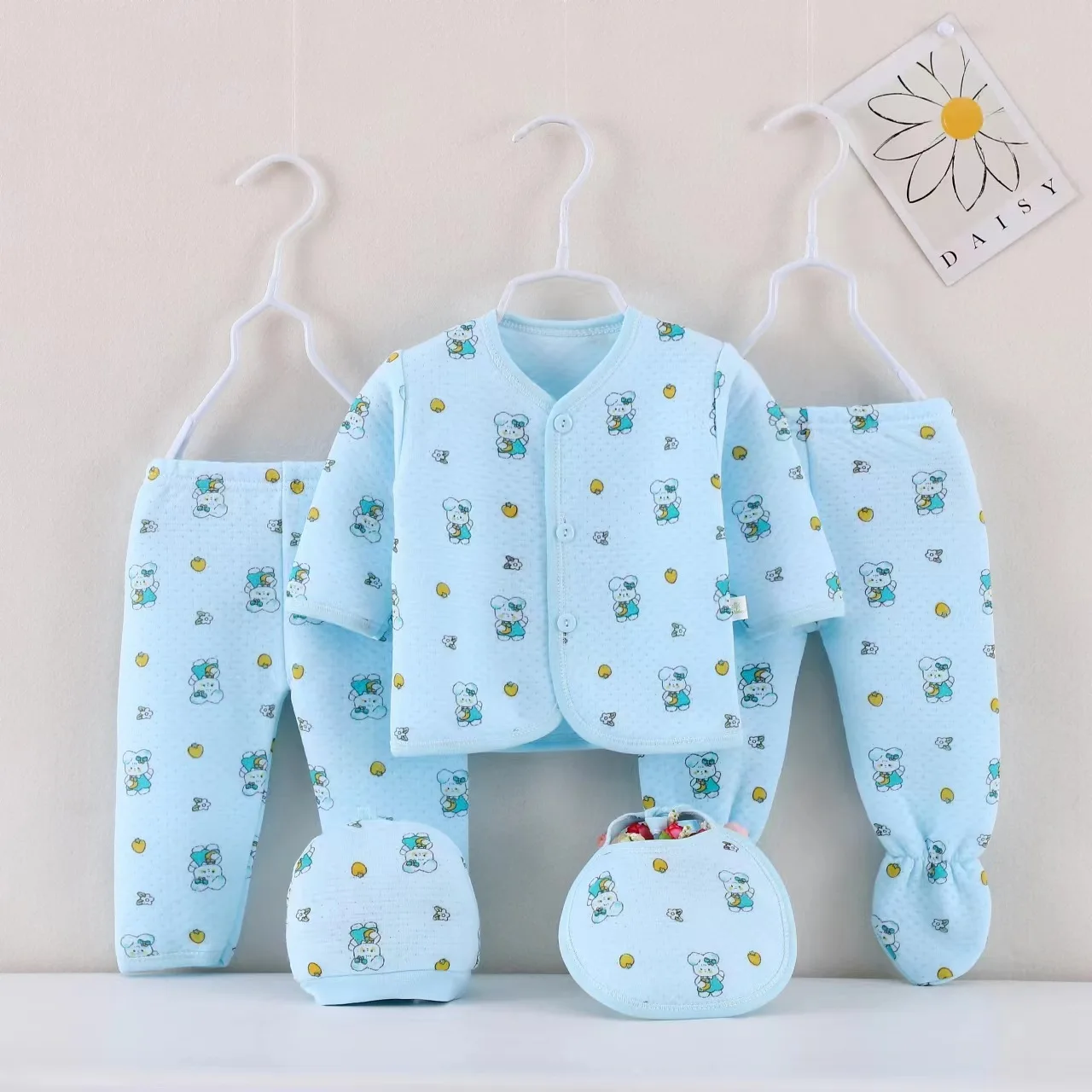 Factory Wholesale Baby Clothes Newborn Gift Set New Born Baby Products 5-Piece Set For Infant 0-3 Months