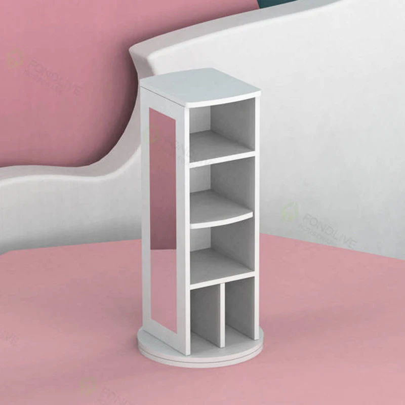 Wood bookshelf kids book shelf children bookcase toys storage cupboard cabinets with mirror for kids storage display