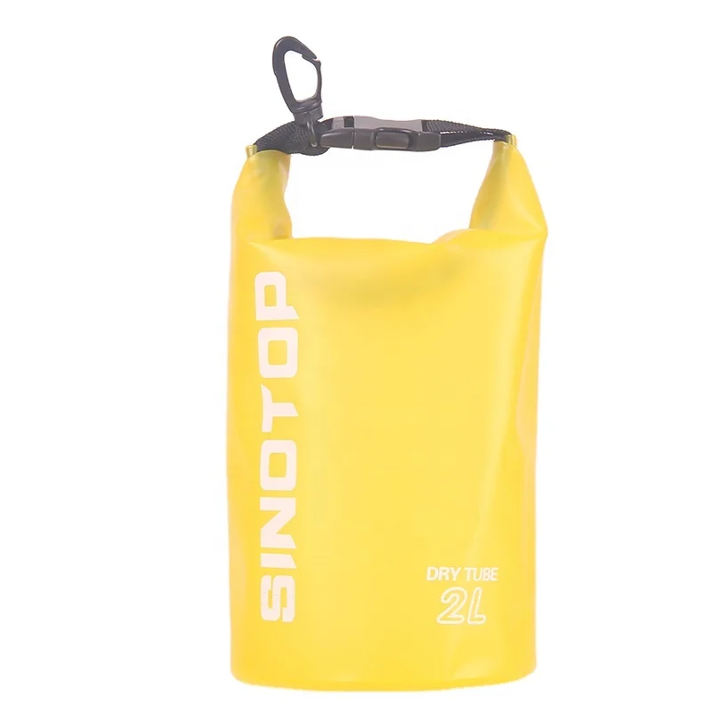 Custom Logo Cheap Ocean Pack Swimming Transparent Roll Top Waterproof Clean Dry Bag 2L For Drifting Kayak Camping
