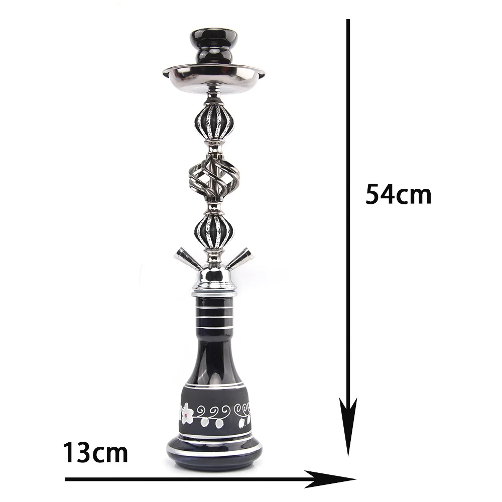 Wholesale Cheap Double Hose Mix Color Hookah Pipe Complete Accessories Shisha Portable Metal Hookah Chicha