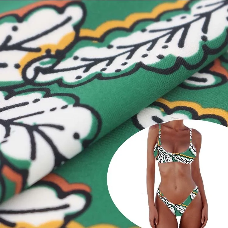 Eco Friendly Recycled Nylon Knit Jersey China Breathable Elastane Swimwear Activewear Fabric