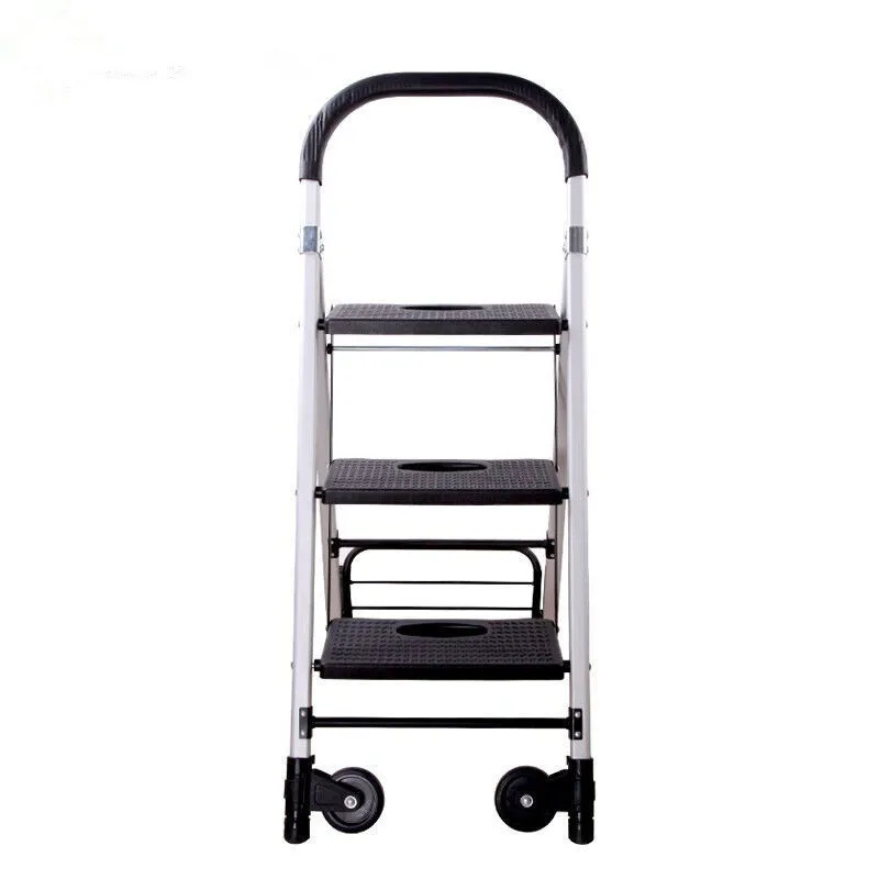 Handrail Household Ladder anti-slip homeuse Folding Aluminum multifunctional handling cart trolley step industrial ladder