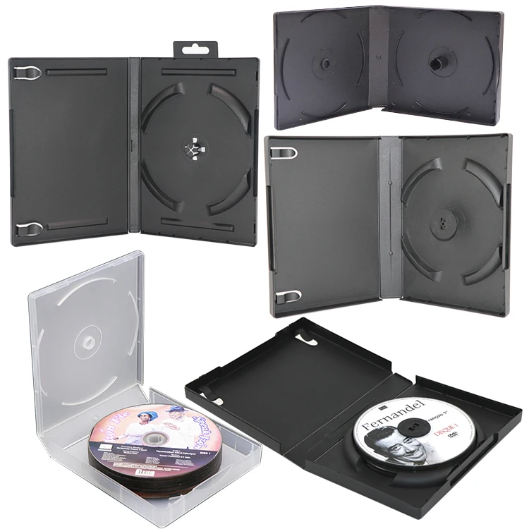 YUZMEI Plastic Multi Disc Blu-Ray Case M-LOCK DVD Case 7mm Slim Black Single CD/DVD Case 5 6 7 8 Discs Multi-disc Cd/dvd Box
