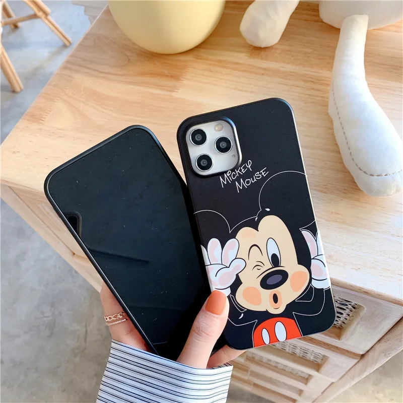 Anime Mickey Minnie mouse stitch Shockproof Phone Case For iPhone 12 Mini 12promax 11 XS X Cover free shipping