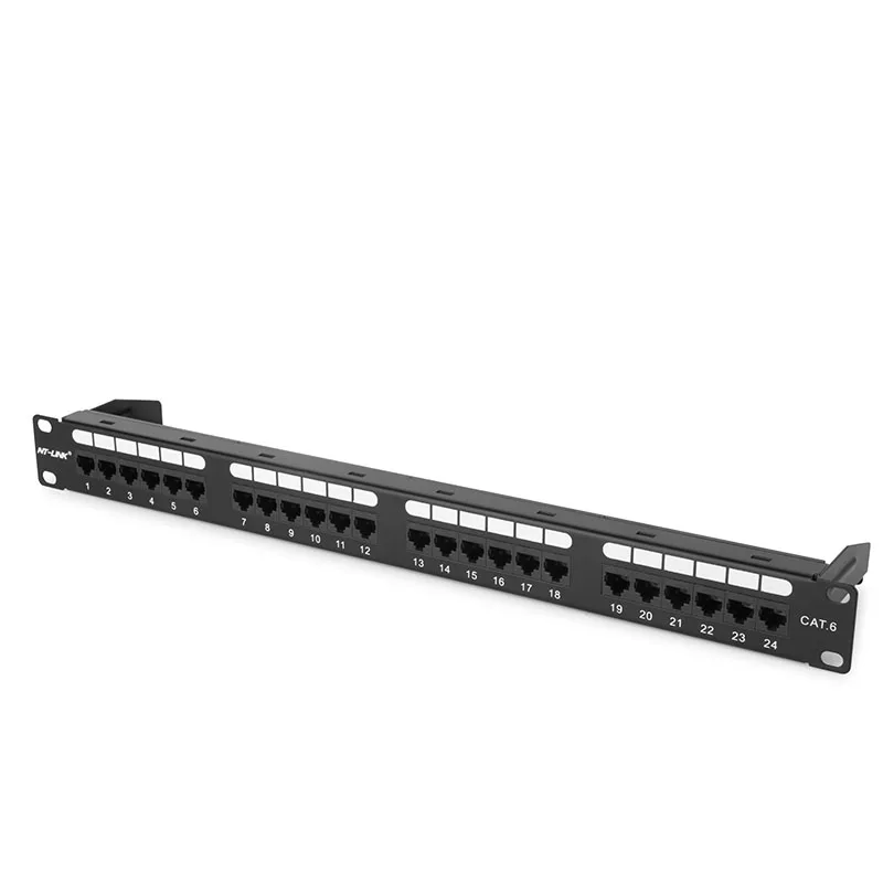 NT-LINK 19 Inch Rack Mount 1U 24 Port UTP Patch Panel Cat6