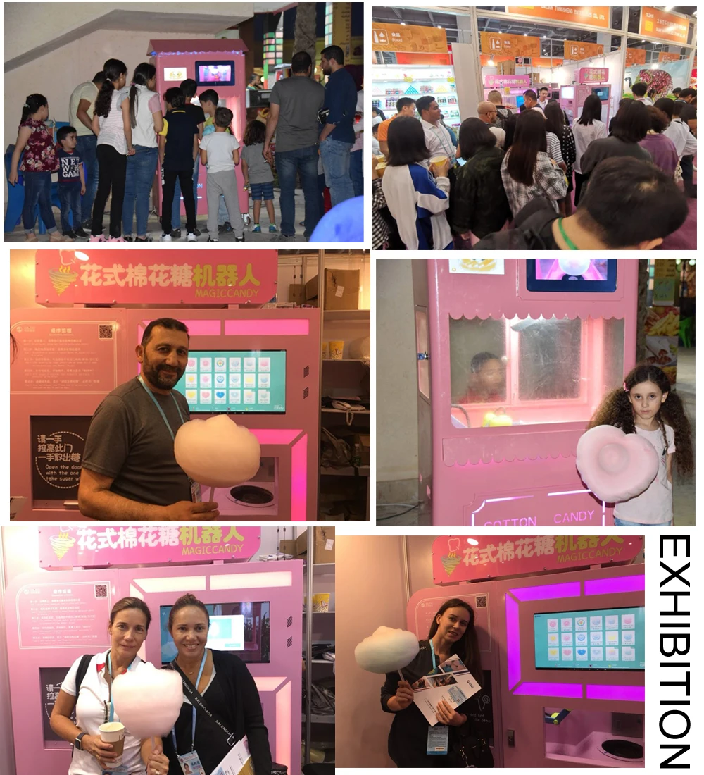 Различные новые профессиональные электрические автоматические машины для производства хлопковых конфет с роботом