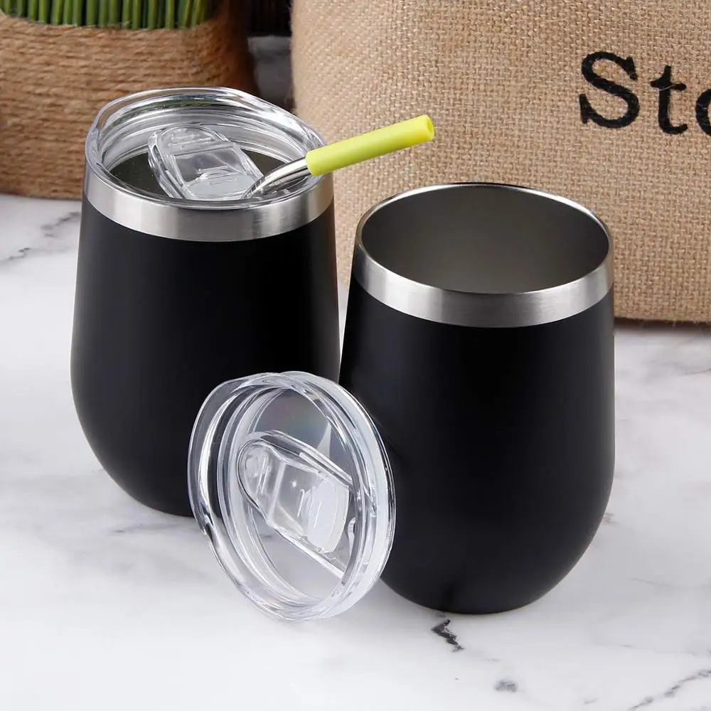 Amazon Hot Selling 9oz 12 oz 16oz Thermal Double Wall Vacuum Insulated Travel Gold Wine Tumbler Cups In Bulk for Coffee Tea