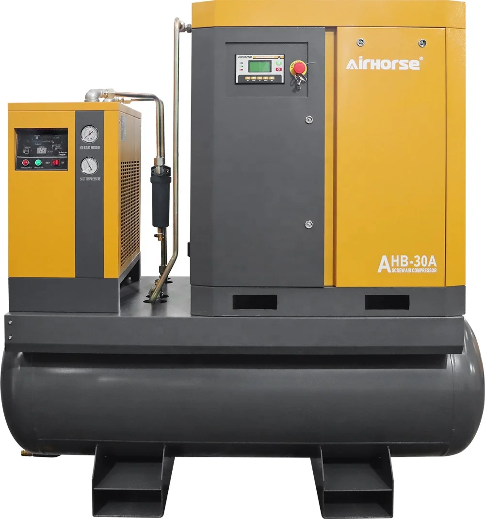 air compressor with dryer screw compressor 4-in-1rotary electric permanent magnet screw air compressor