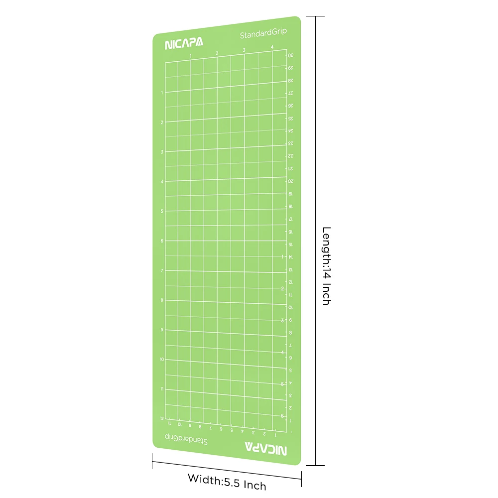 Nicapa Standard Grip Cutting Mat for Cardstock Plotter Cutter Adhesive Card Mats 4.5x12 inch 3 Pack