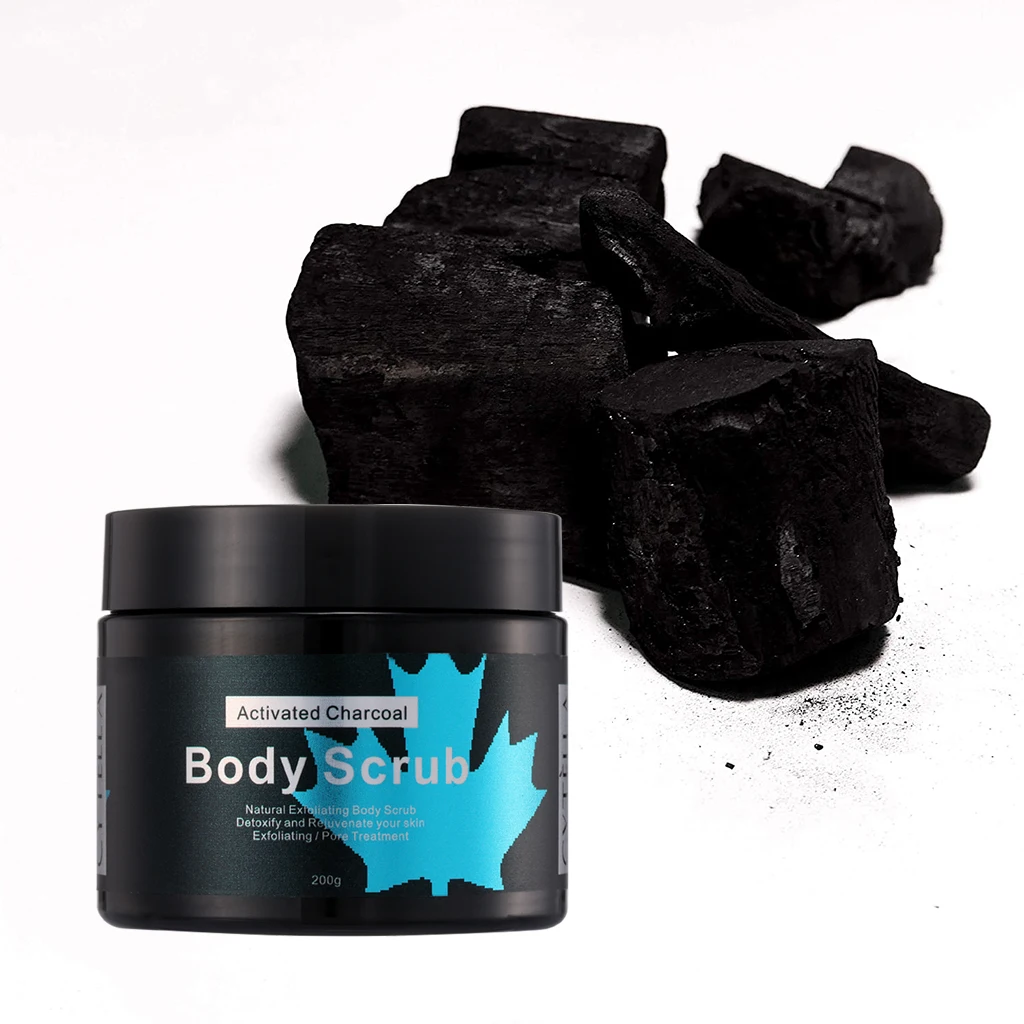 Лидер продаж, скраб для тела с активированным углем детоксикации и омоложения вашей кожи