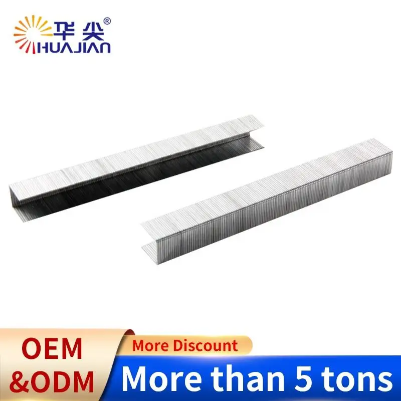Huajian Chinese Supplier 10F Series Staples 22Ga Color  Galvanized 12mm Staples 22Ga Furniture Staples Stapler Gun sofa
