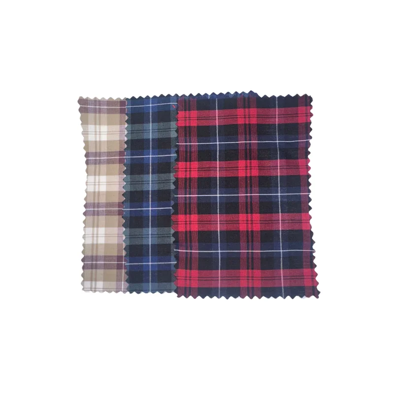 Factory Outlet a grade 100gsm cut piece 100% cotton yarn dyed check fabric shirting fabric for garment