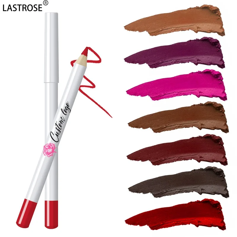 Waterproof White Lip Liners Brown Vegan Pencils Private Label Cream Nude Lip Liner With 22 Colors for Stock