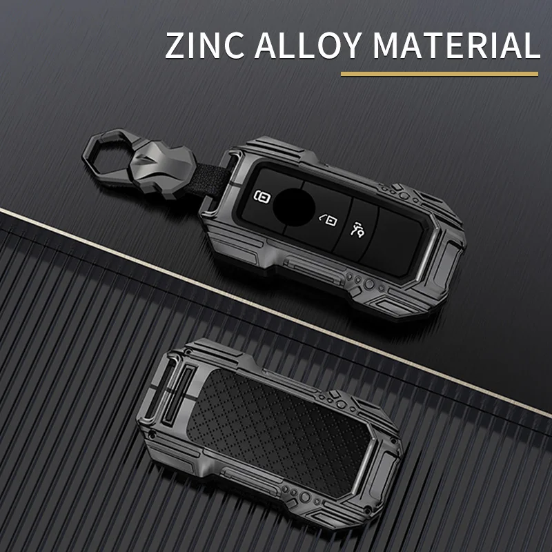 Zinc Alloy Leather Car Logo Key Case Cover For Mercedes Benz C S Class W223 W206 S350 S400 S450 S500 Key Fob Auto Accessories
