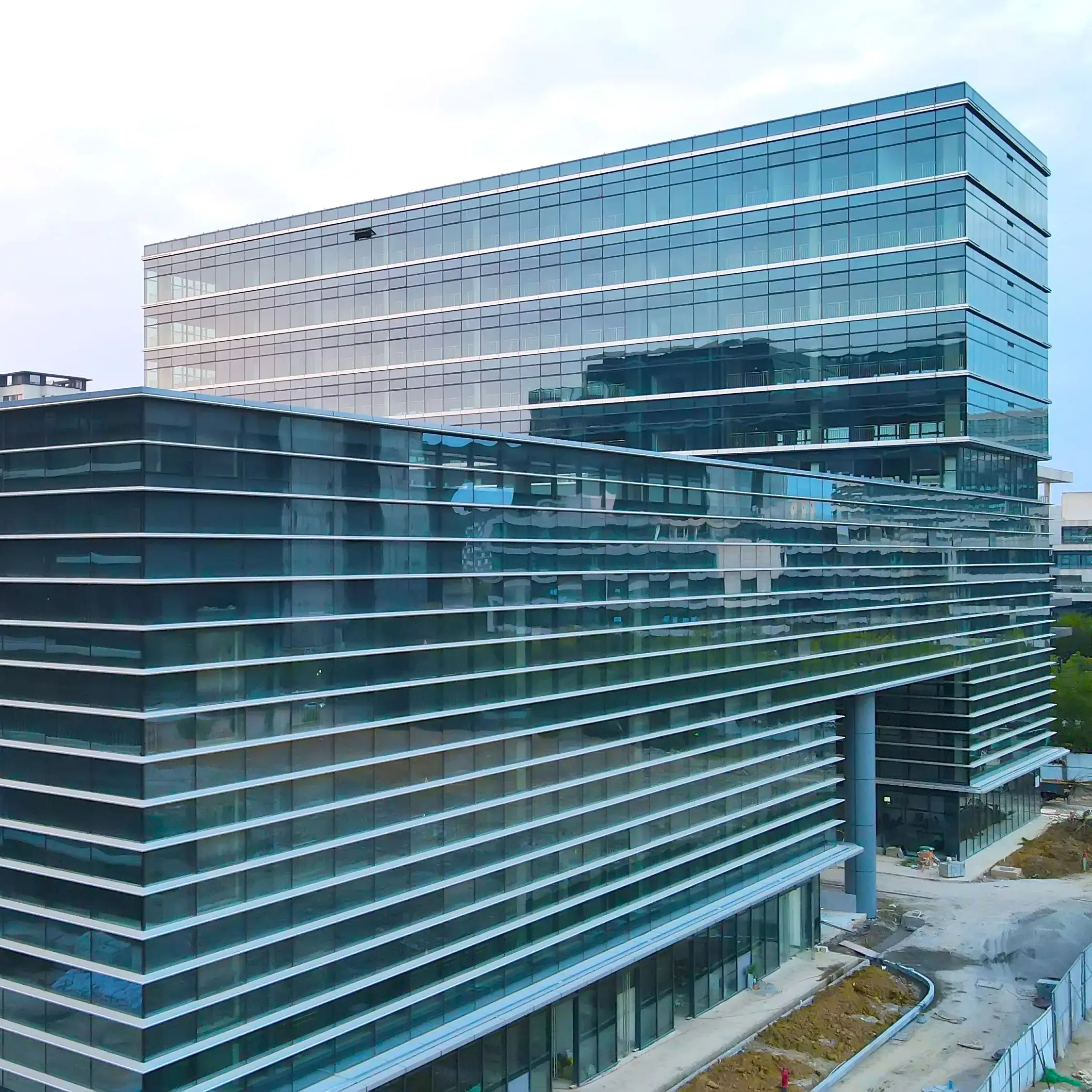 Aluminum Glass Window Wall System Tempered Glazed Design Curtain Walls Section Large Size Facade Wall For High-Rise Building