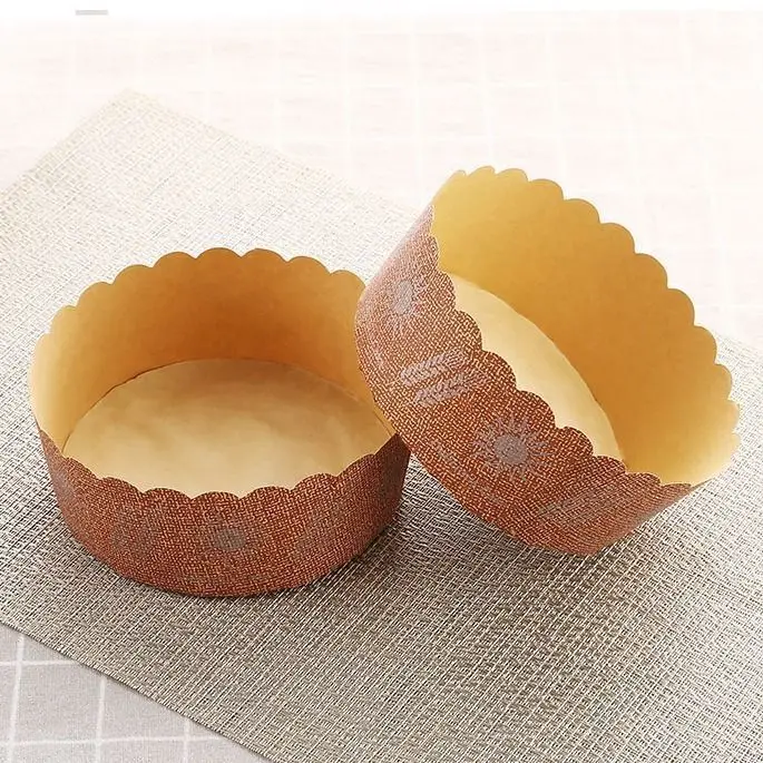 Round Paper Baking Cake Pan Disposable Baking Molds Safe Baking Paper Pie Boxs Perfect for Muffins or Mini Snacks