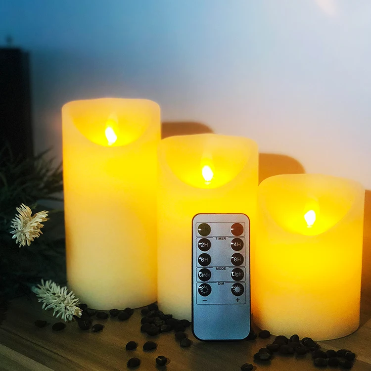 New Design With Great Price D7.5*H12.5Cm Standard Size Magic Led Flameless Light Candles With Remote Control