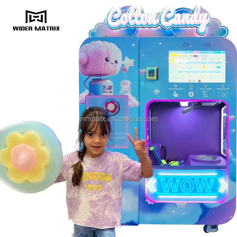 Innovative Investment Projects Snack Vending Machine 2024 Automatic Cotton Candy Vending Machine Business