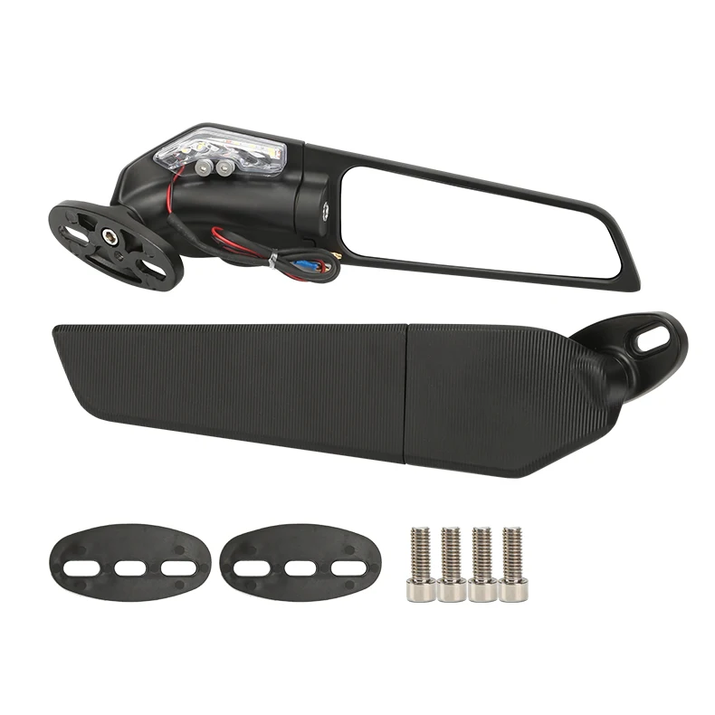 Hot Selling Modification CNC Aluminium Alloy Parts Adjustable Motorcycles Rear View Mirror with LED Indicator Side Mirrors