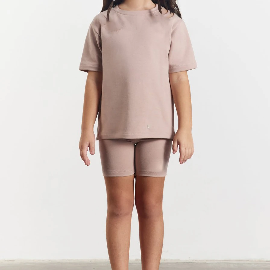 Size Biker Shorts Knitted Two Piece Baby Clothes Set Kids Regular Fit T Shirt Basic Plus Lounge Set Kid Blank Jogger Suit Street