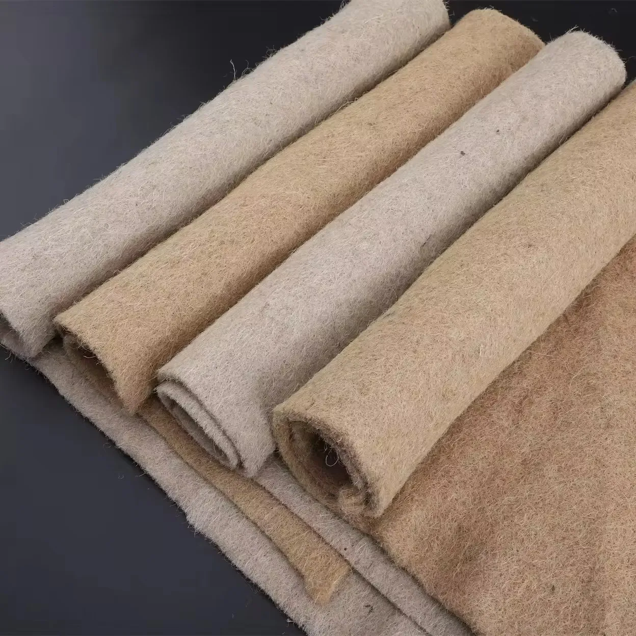 Biodegradable jute felting needle cloth fabric grow mat wide roll covering ground used for plants growing