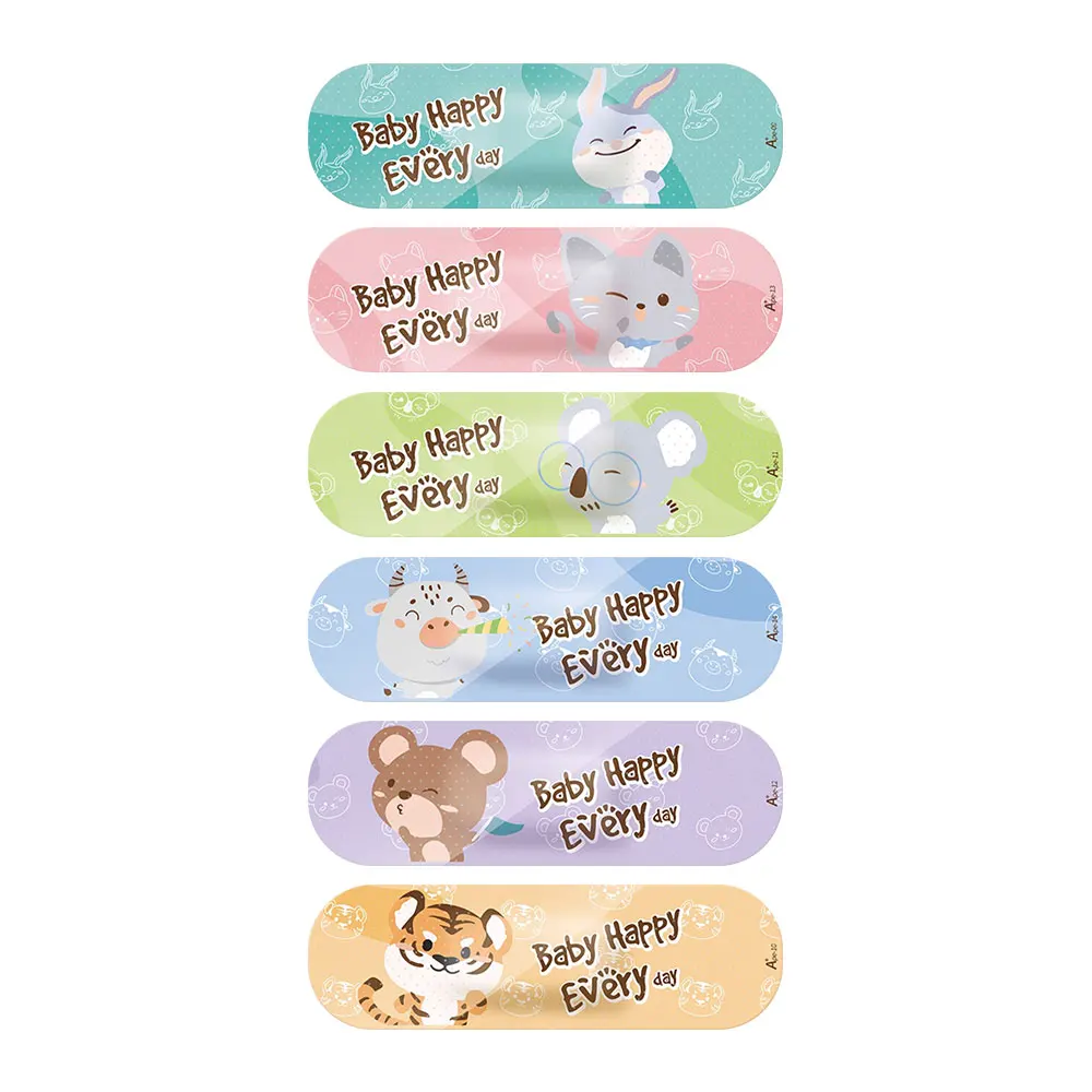 Hynaut customized PE Customized Band-aid Cartoon Wound Plaster printing cute fabric adhesive band aid plaster wound