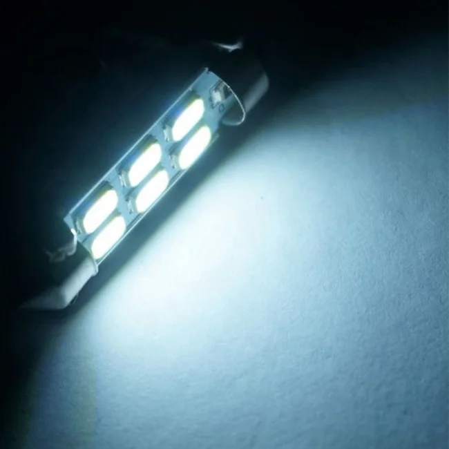FESTOON 31mm 36mm 39mm LED Bulb 5630 5730 6SMD CANBUS ERROR FREE C5W Car Dome Light 12V Interior Map Roof Reading Lamp White