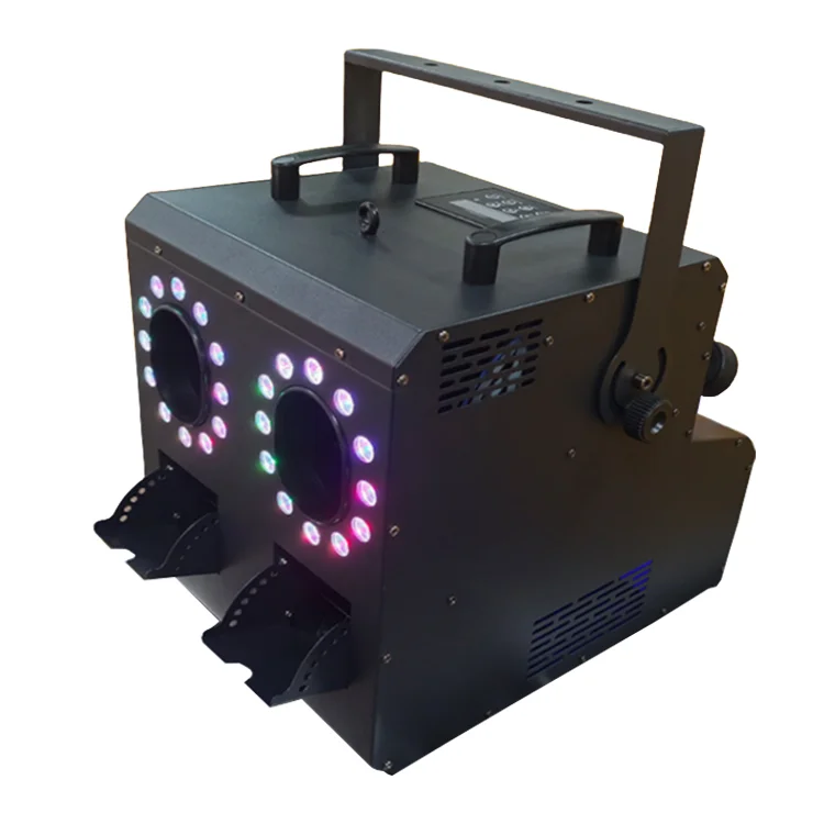 Hot sale factory price 2-wheels smoking bubble Machine RGBW dmx bubble machine with smoke for Commercial Wedding