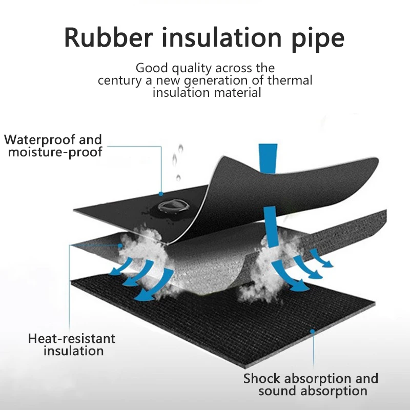 Funas Rubber  Foam Pipe Waterpoof Heat Insulation Materials NBR/PVC Rubber foam sheets Round Polychrome Foam Polychrome