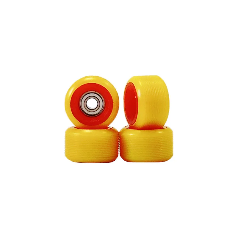 High speed bearing fingerboard CNC wheels with DuPont holder bearings two-color double inner ring fingerboard bearing wheels