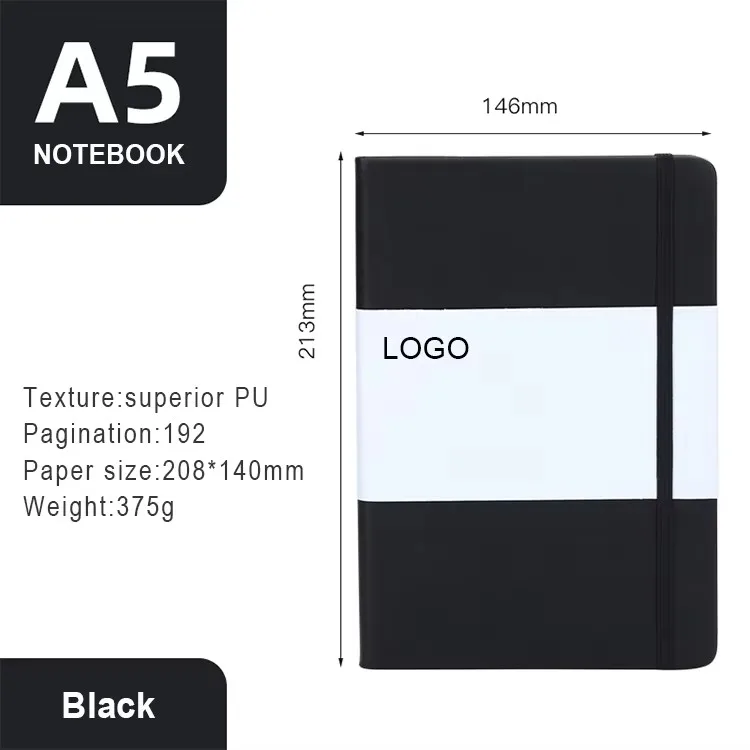 2024 Custom Bulle,T Journal With Logo Dotted Pages Leather Notebook Journal A5 Pocket Folder