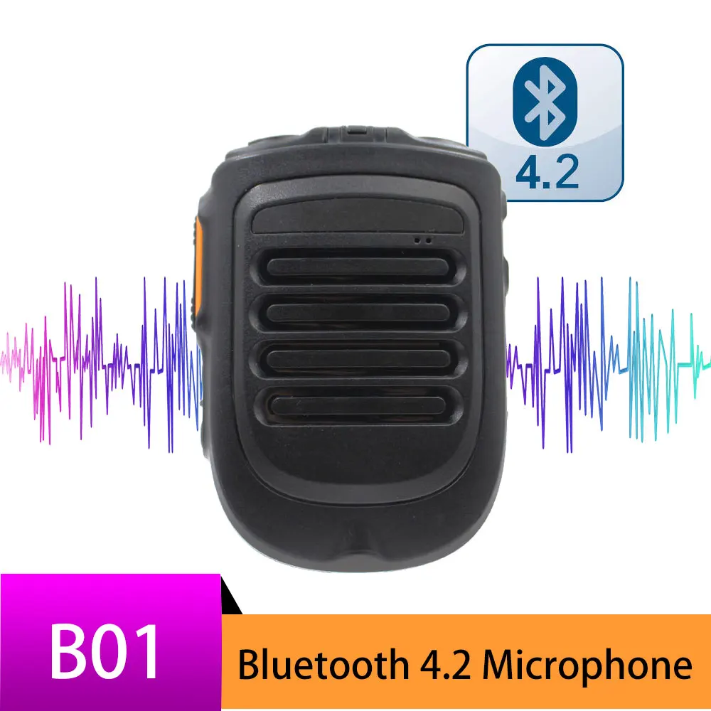  Беспроводной микрофон Anysecu B01 работает с REALPTT ZELLO Speaker MIC Blueteeth для android