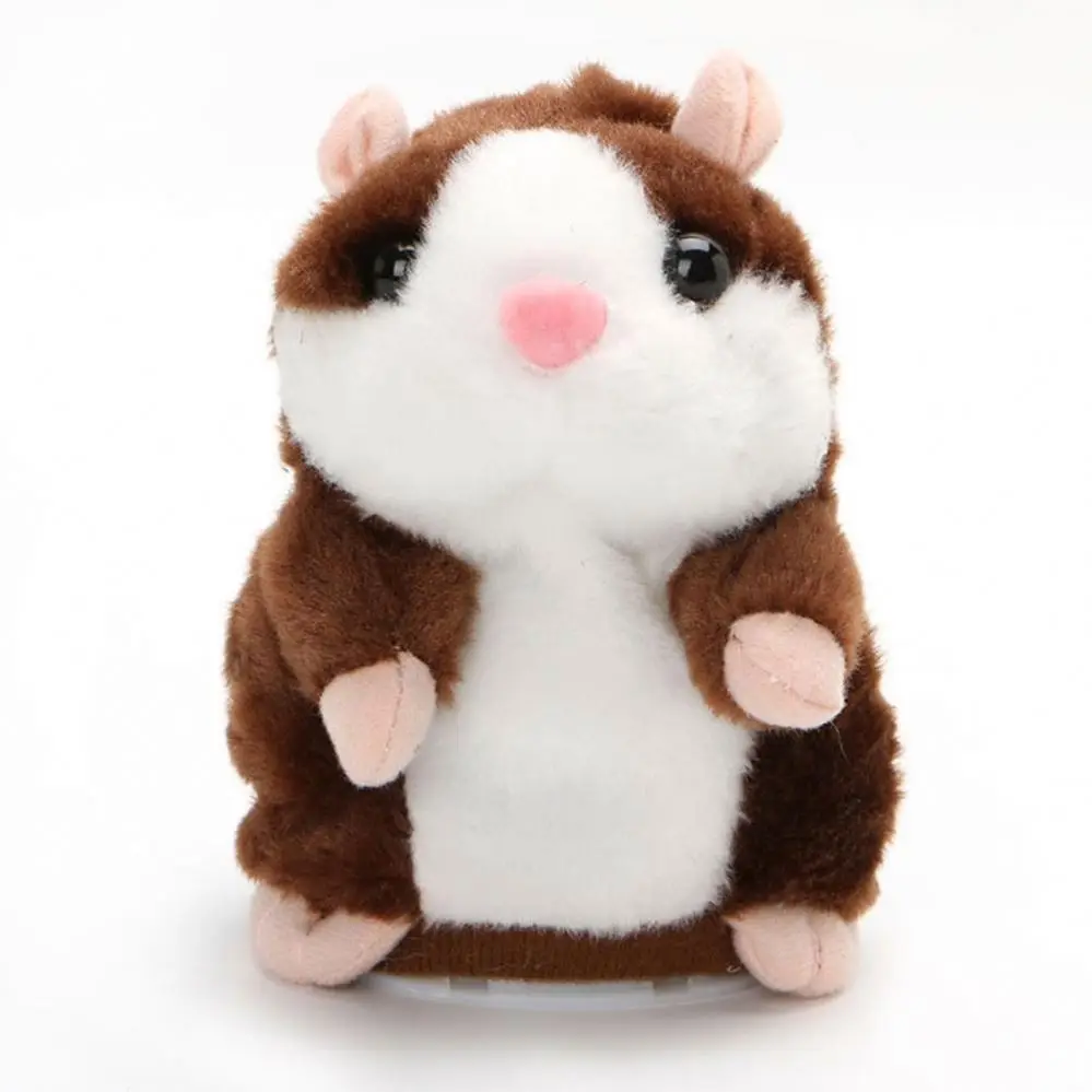 Promotion 15cm Lovely Talking Hamster Speak Talk Sound Record Repeat Stuffed Plush Animal Kawaii Hamster Toys MI003
