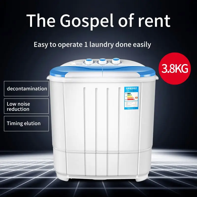 High Performance OEM Motor Plastic CE EMC Color Automatic Material Electric Twin Tub Clothes Portable Washing Machine